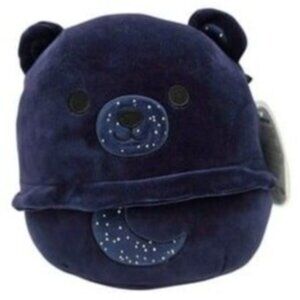Original Squishmallows Lunar Moon Bear With Virtual Code Adopt Blue